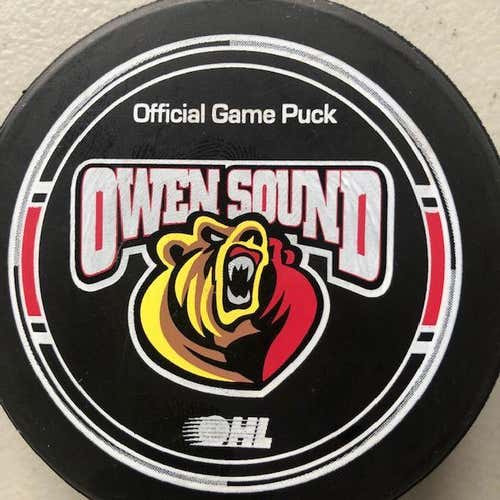 Owen Sound Attack OHL Official Game Puck