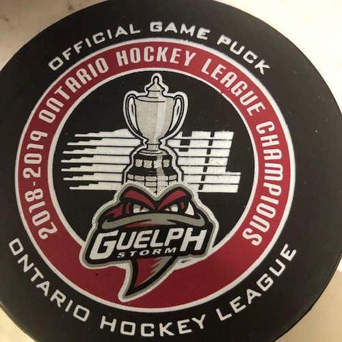 Guelph Storm 2018-2019 OHL Championship Official Game Puck