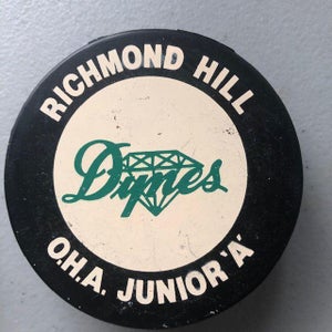 Richmond Hill Dynes OHA JrA Official Game Puck