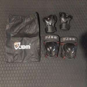 Black JBM Wrist Guards & Elbow Pads with Drawstring Bag