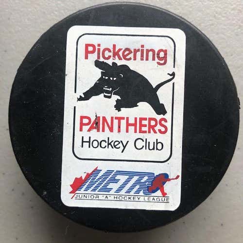 Pickering Panthers Metro Jr A Game Used Official Game Puck