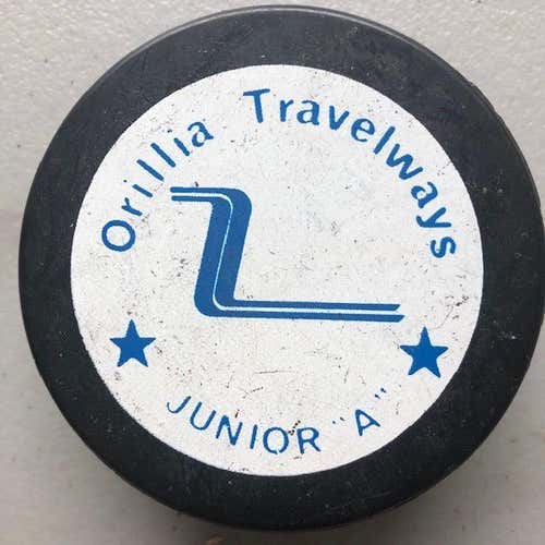 Orillia Travelways OHA Jr A Official Game Puck