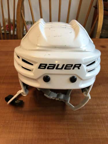 White Used Youth  Bauer Helmet