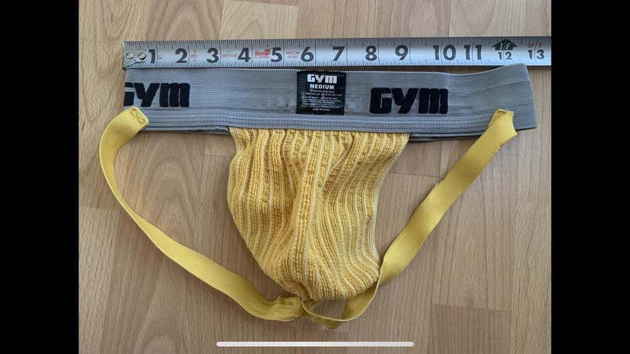GYM jockstrap, Yellow, Medium, Used