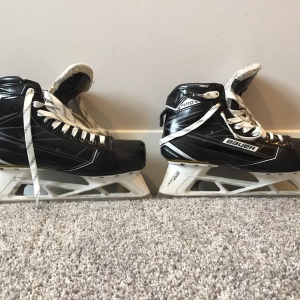 Used Bauer supreme s190 EE (Extra Wide) Size 10.5 Goalie Skates