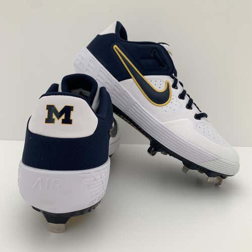 MICHIGAN TEAM ISSUED Nike Alpha Huarache Elite 2 Low Baseball Cleats Men's Size 10