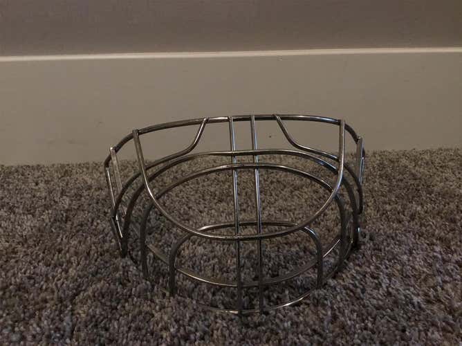 Silver Used Bauer NME 3  Goalie Mask