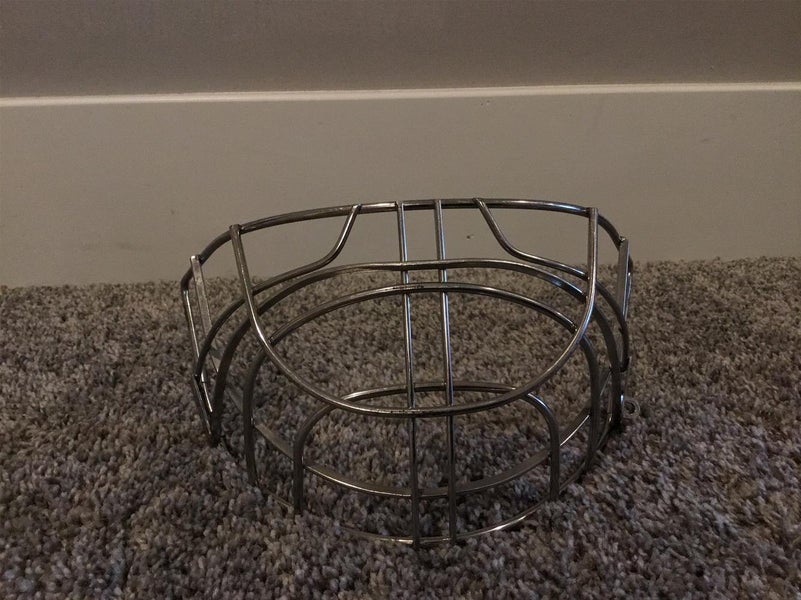 Silver Used Bauer NME 3 Goalie Mask