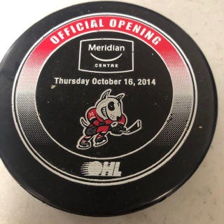 Niagara IceDogs OHL Official Game Puck Opening Night 2014