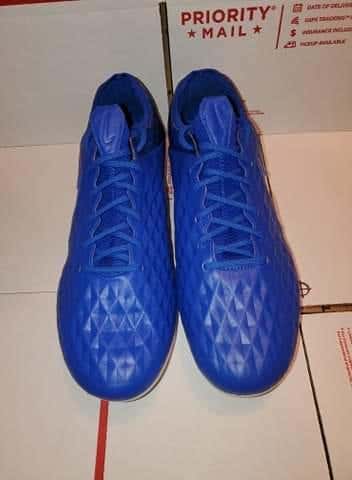 Blue Men's New 12 (Women's 13) Molded Cleats Nike Tiempo Legend 8 FG Cleats