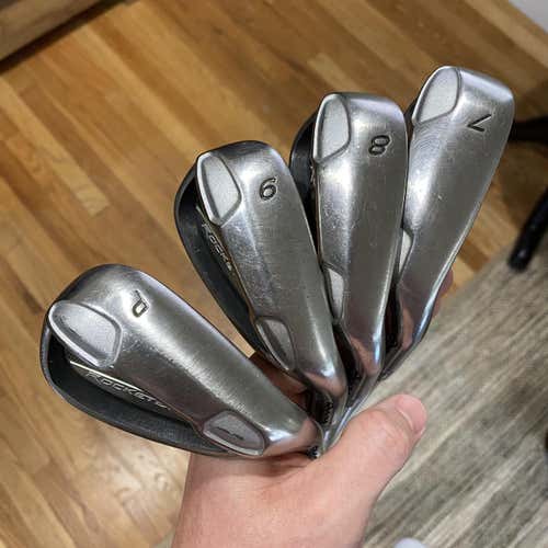 Used Right Handed RocketBallz Regular Flex Steel Shaft Iron Set