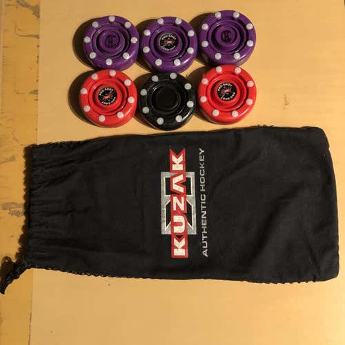 6 IDS Pucks & Kuzak Bag.  Used.