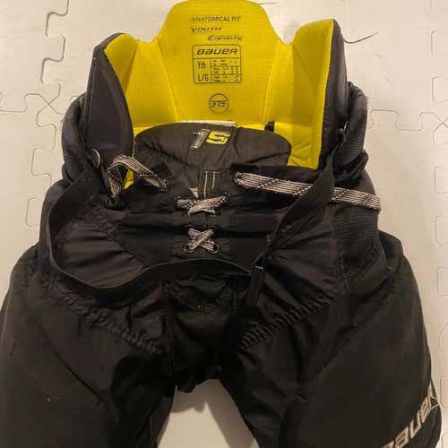 Black Used Large Bauer Supreme 1S Hockey Pants