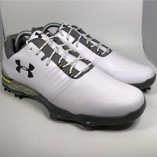 White New Men's 12 (Women's 13) Under Armour Golf Shoes
