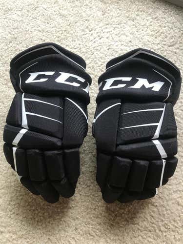 Black Used Senior CCM JetSpeed FT350 Gloves 14"