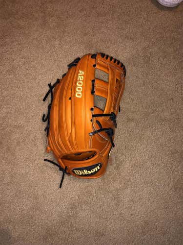 Orange Used Outfield A2000 12.75" Baseball Glove
