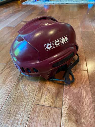 Maroon Used Medium CCM Helmet