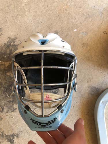 White Used Player Cascade R Helmet