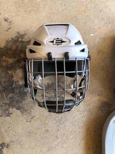 White Used Youth  Easton Stealth S7  Helmet