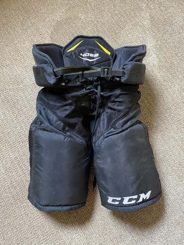 Black Senior Used Medium CCM Tacks 4052 Hockey Pants