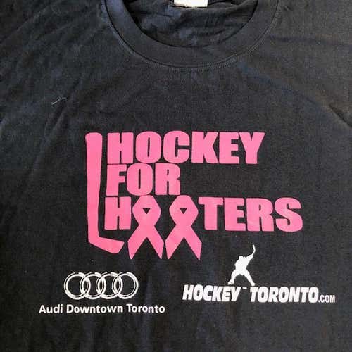 Hockey For Hooters Charity Tshirt Gray New Adult Men's XL Shirt