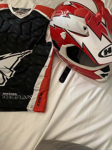 Kids used HJC helmet and padded shirt