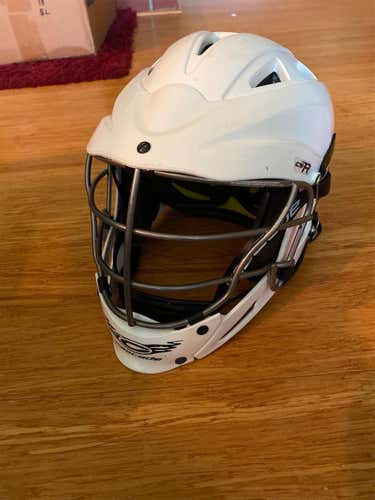 White Used Player Cascade Cs Helmet