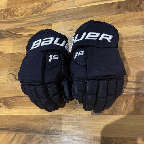 Blue New Bauer Supreme 1S 13" Pro Stock Gloves