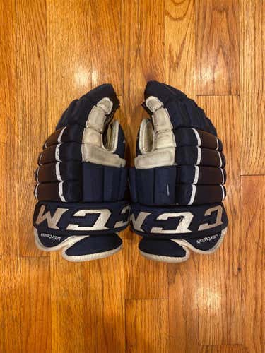 Blue Used CCM HG4PC 14" Pro Stock Gloves Washington Little Caps