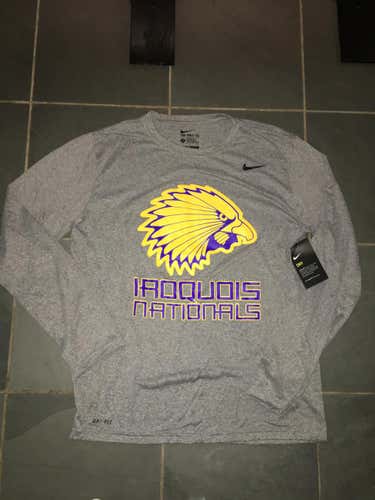 New Nike Iroquois Nationals Lacrosse Dri Fit Nike Shooter Shirt LARGE long