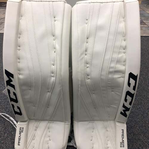 White New 31" CCM Premier R1.9  Goalie Leg Pads