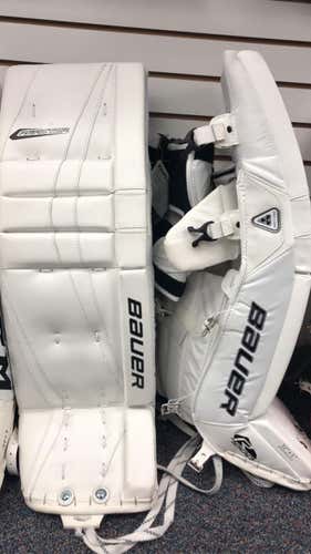 White New 32" Bauer Reactor 7000  Goalie Leg Pads