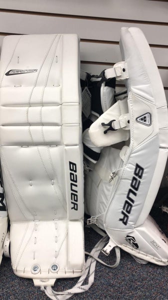 White New 32" Bauer Reactor 7000 Goalie Leg Pads