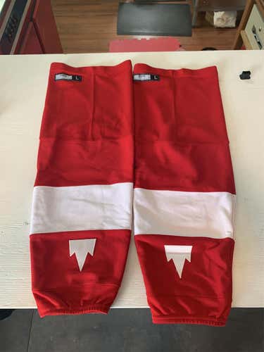 Red Senior Large CCM Pro Stock Socks