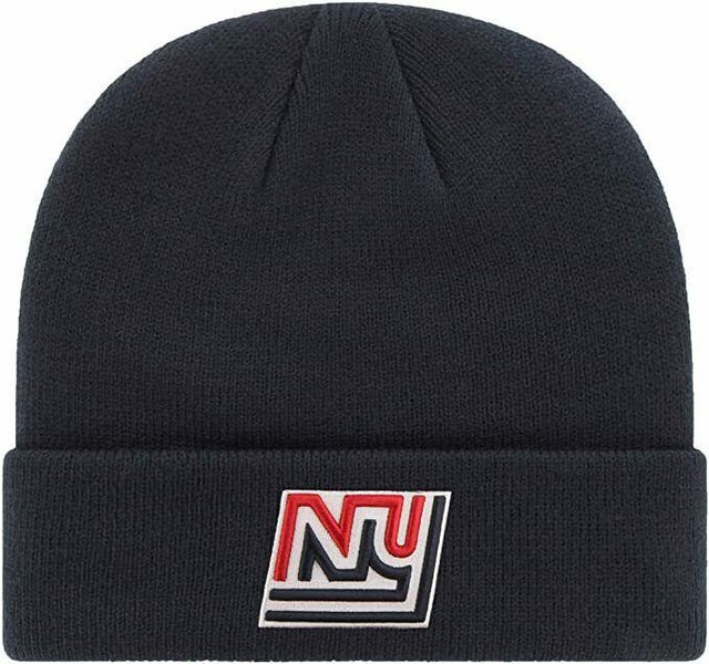 New York Giants NFL Cuffed Knit Winter Beanie Hat Navy Vintage