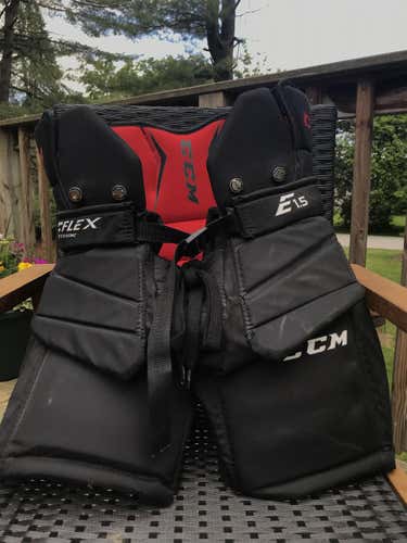 Black Junior Used Medium CCM E1.5 Hockey Goalie Pants