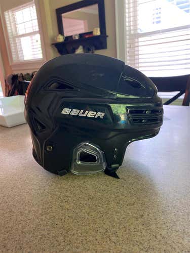 Black Used Large Bauer Re-Akt 200  Helmet