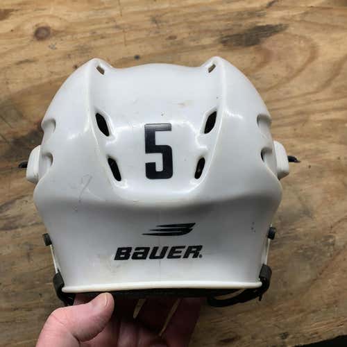 White Used Large Bauer Helmet