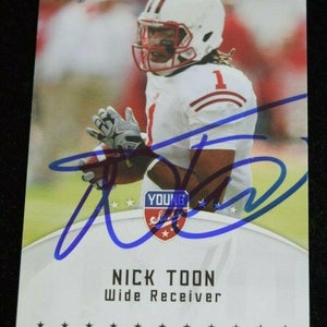 Authentic Autographed Baseball Card Nick Toon Wisconsin