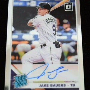 Authentic Autographed Baseball Card Jake Bauer Tampa Bay Rays