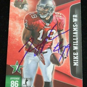 Authentic Autographed Football Card Mike Williams Tampa Bay Buccaneers NFL