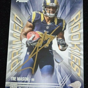 Authentic Autographed Football Card Tre Mason St. Louis Rams NFL
