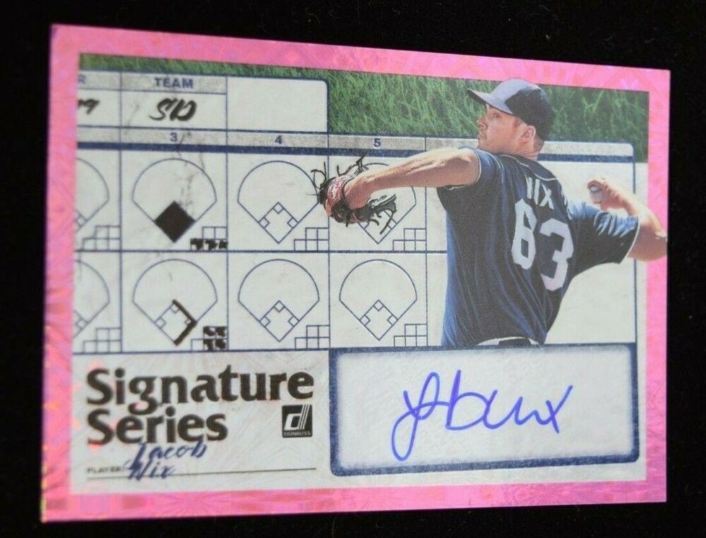 Authentic Autographed Baseball Card Jacob Nix San Diego Padres