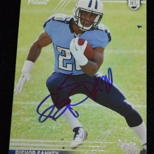 Authentic Autographed Football Card Bishop Sankey Tennessee Titans NFL