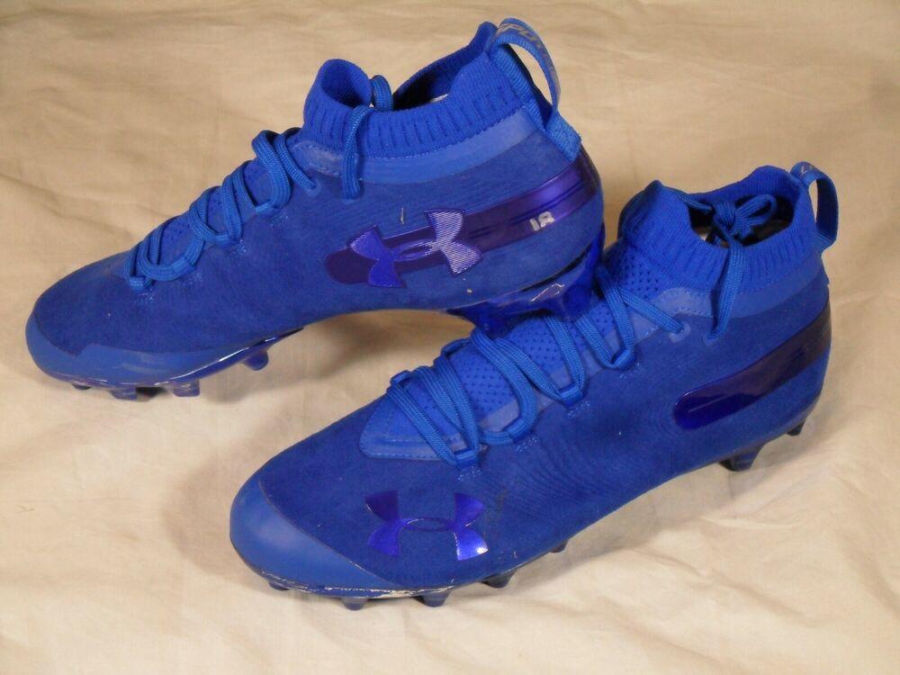 under armour men's spotlight suede football cleats blue