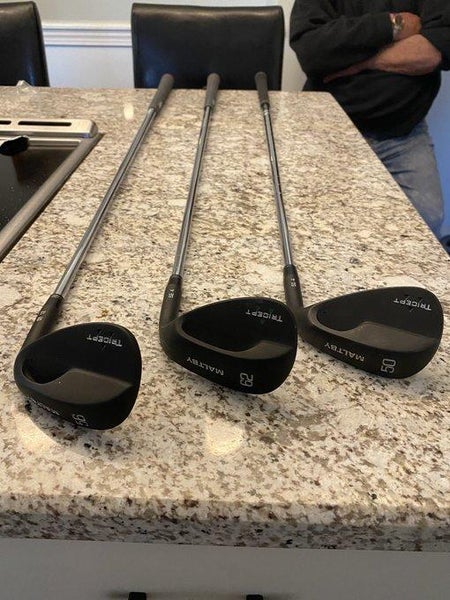 3 New Men's Golfworks Right Handed Mallty Tricept Wedges Regular Flex 62*, 56*, 50* Steel Shaft