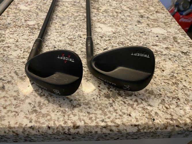 Used Men's Golfworks Right Handed Maltby Tricept Wedges Regular Flex 54* + 58* Graphite Shaft