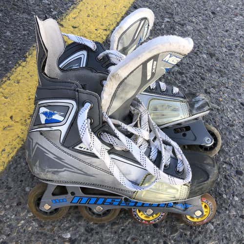 Mission Size 9E Inline Hockey Skates, Good Condition