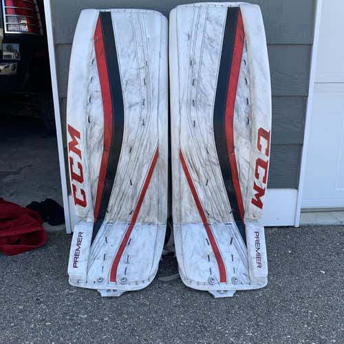 White Used 35" Regular Premier Pro Pro Stock Goalie Full Set