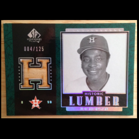 Joe Morgan Houston Astros 2003 SP Authentic Upper Deck Shortprint "Historic Lumber" Bat Card